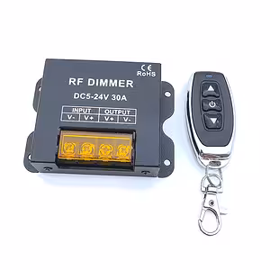 Dimmer LED Ταινίας 5V 12V 24V 30A με RF Τηλεχειριστήριο – DC Controller για Μονοχρωματικές LED Ταινίες