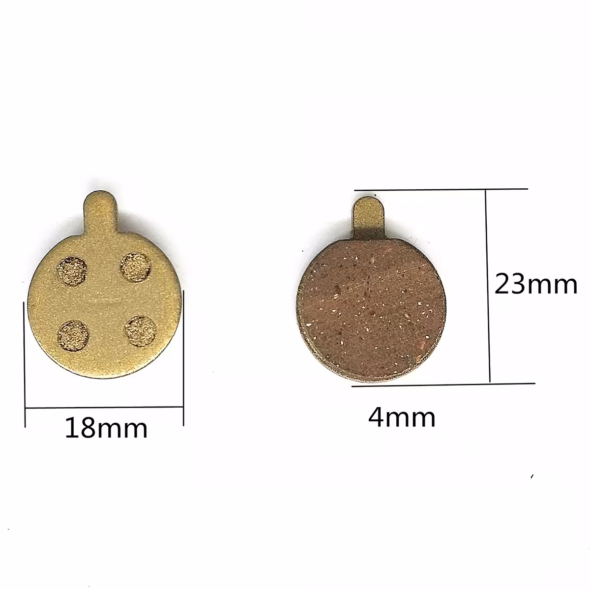 Ακριβείς μετρήσεις τακακιών φρένων (18 x 23 x 4 mm)