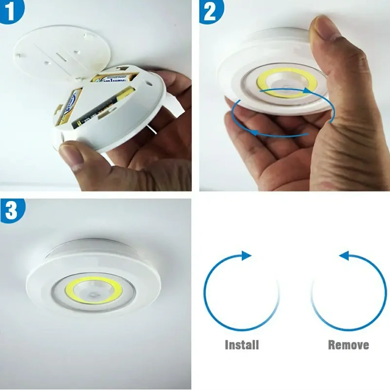 LED spots με ταινία αυτοκόλλητου για τοποθέτηση σε τοίχο ή έπιπλα