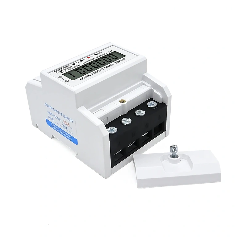 Τοποθέτηση τριφασικού ψηφιακού μετρητή σε ράγα DIN σε πίνακα