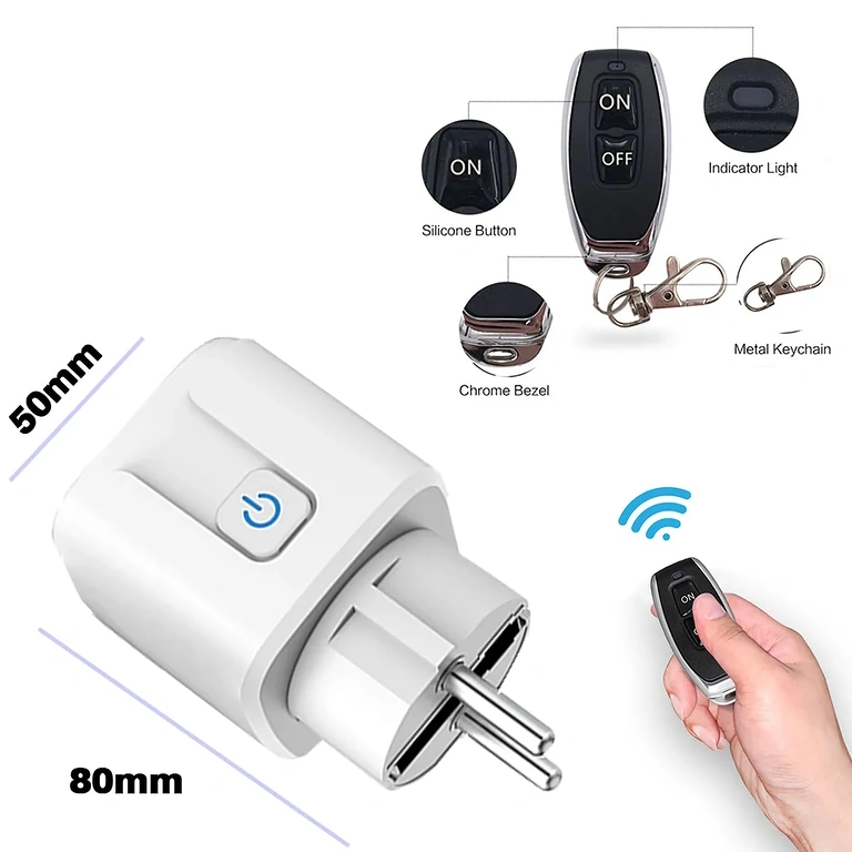 Πρίζα με τηλεχειριστήριο RF433 για έλεγχο φωτισμού και συσκευών