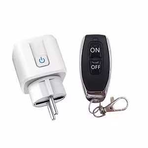 Μπροστινή όψη πρίζας με ραδιοτηλεχειριστήριο