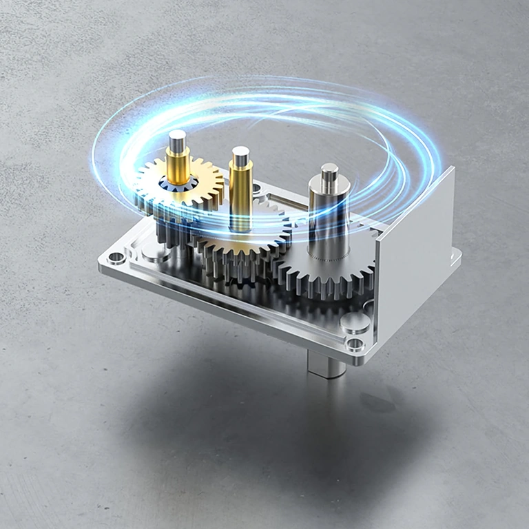 Εικόνα κινητήρα με σκουληκοειδή μειωτήρα σε ενεργοποιητή ή αυτοματοποιημένο σύστημα