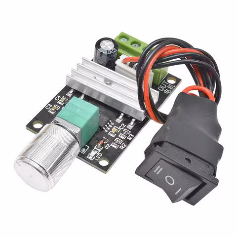 Ελεγκτής Μοτέρ DC 6V 12V 24V 3A – PWM Μετατροπέας με κουμπί αλλαγής κατεύθυνσης, ρυθμιστής τάσης