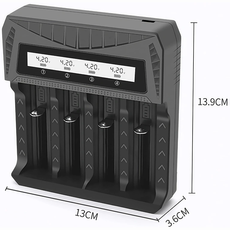 Φορτιστής 18650, συμπαγής και φορητός σχεδιασμός