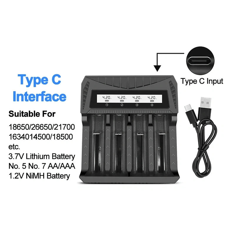 Φορτιστής συμβατός με πολλούς τύπους μπαταριών