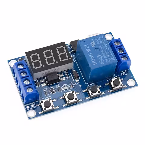 Μονάδα Ρελέ Χρονοκαθυστέρησης με Οθόνη – 6-30V – Ρυθμιζόμενος Χρόνος 0,1s–999min