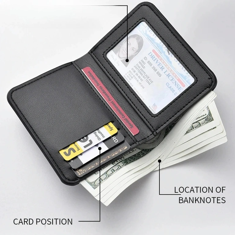 Πορτοφόλι card holder από φυσικό δέρμα με θήκες για κάρτες