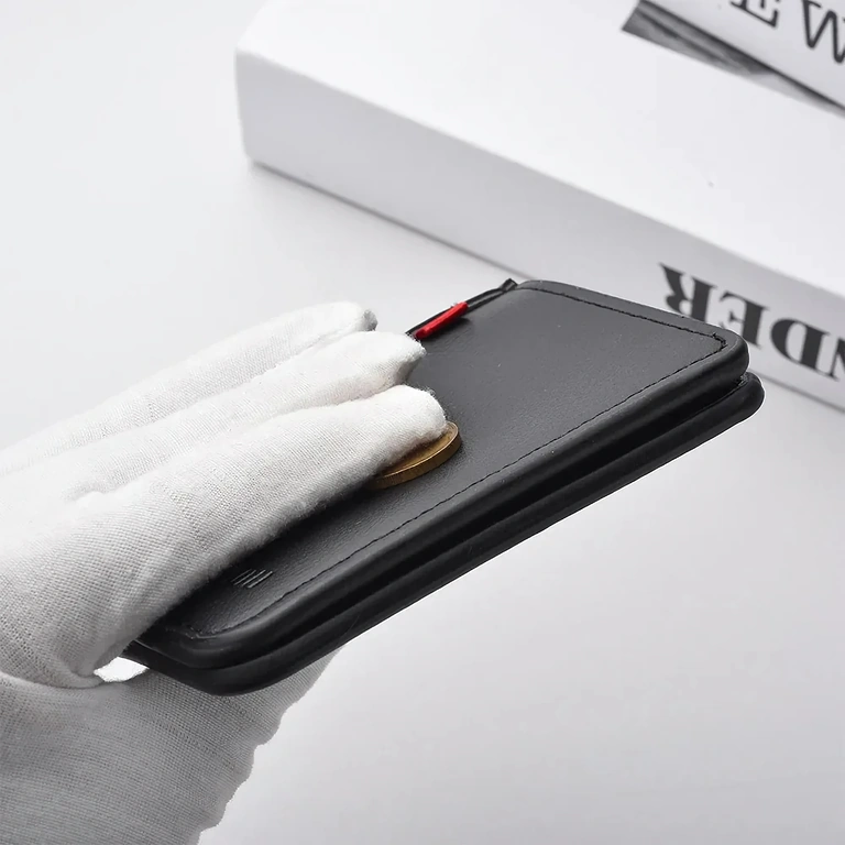 Λεπτό card holder από φυσικό δέρμα για άνδρες και γυναίκες