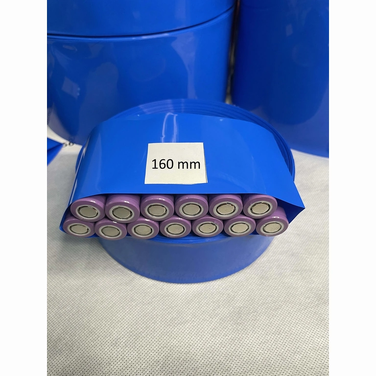 Θερμοσυστελλόμενος σωλήνας μπλε 160 mm για πακέτα μπαταριών 18650