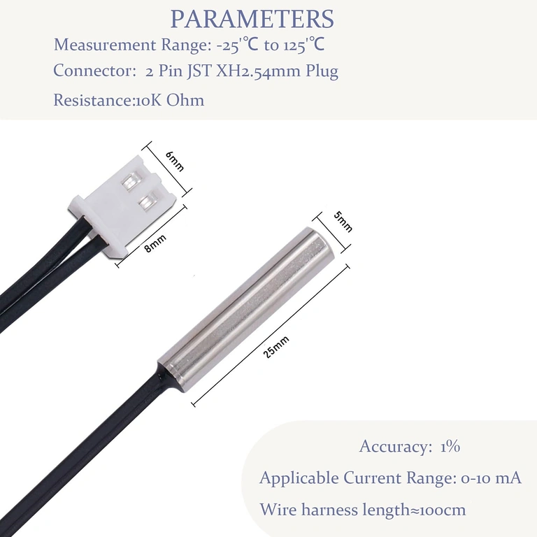 Σετ 4 τεμαχίων αισθητήρας NTC 10K για θερμικές αυτοματοποιήσεις