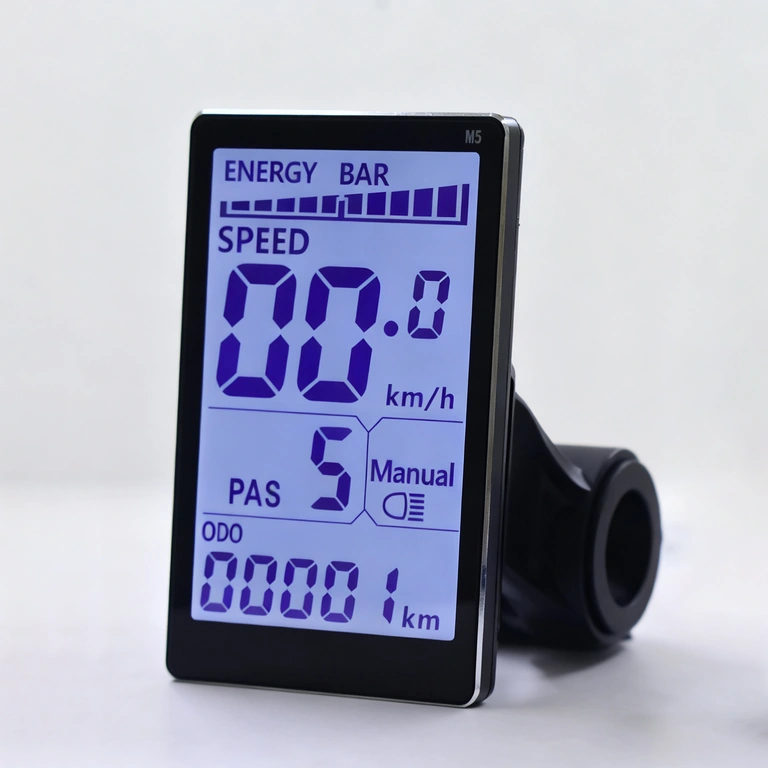 Πλευρική όψη του kit controller και οθόνης M5 για ηλεκτρικό ποδήλατο 500W–1000W
