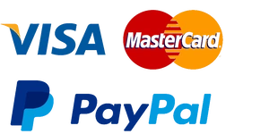 Ασφαλείς τρόποι πληρωμής: PayPal, Visa και Mastercard