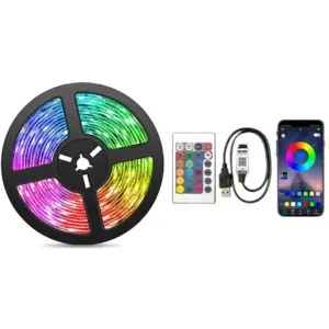 Λωρίδα LED RGB 10m Τηλεόραση USB bluetooth με τηλεχειριστήριο και ελαφρύ παιχνίδι στη μουσική