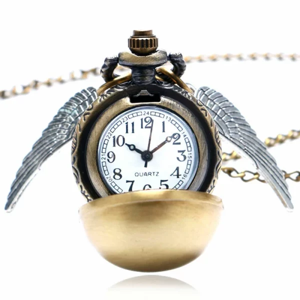 Ρολόι τσέπης με αλυσίδα Casual Harry Potter Quidditch Golden Snitch Pocket