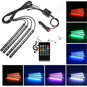 Φώτα περιβάλλοντος αυτοκινήτου Λωρίδα LED RGB Σετ κιτ φωτισμού περιβάλλοντος εσωτερικού αυτοκινήτου